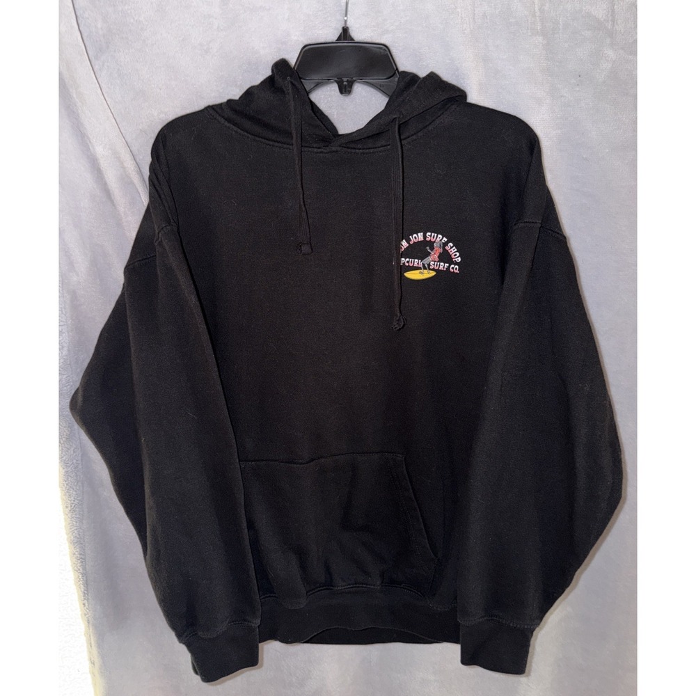 RON JON Surf Shop Co Rip Curl Men's Size L Hoodie Black Graphic Print‎ Pullover
